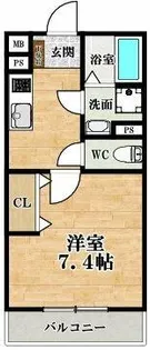 EXハイツ東新町Ⅱ【1階】の間取り