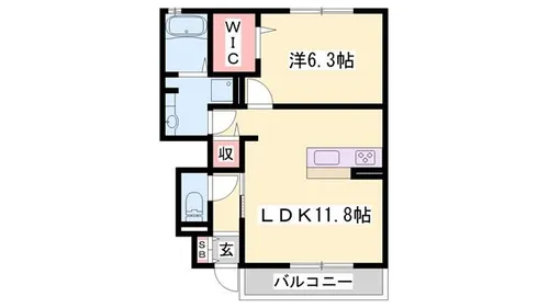 メゾンクローバー【102号室】の間取り