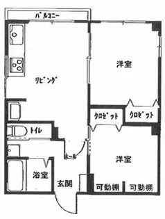 グリーンヒルズ平野町【605号室】の間取り