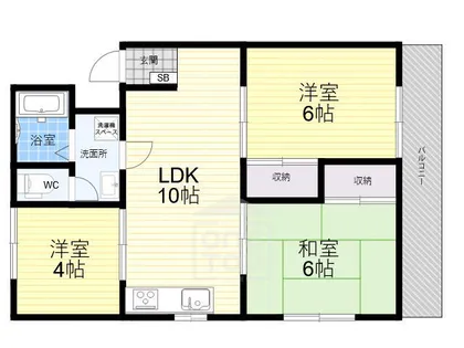 清水マンション【1階】の間取り