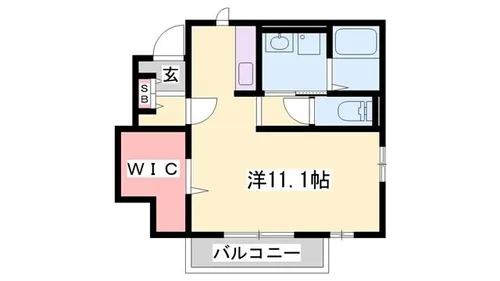 シャルマンヴィレッジC【101号室】の間取り