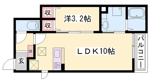 ブルーマウンテン2【101号室】の間取り