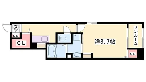 フロレゾン3【101号室】の間取り