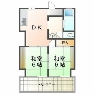 シャトー朝霧【3階】の間取り
