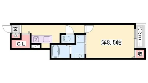 グランデフォルトーネB【103号室】の間取り