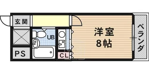 コーポラスムツミ【3階】の間取り