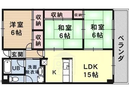 リバーコーポラス【4階】の間取り