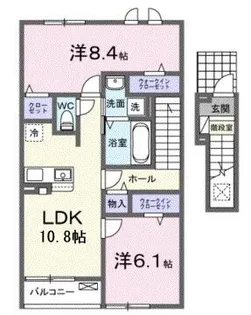 COCOメゾン HJ【204号室】の間取り