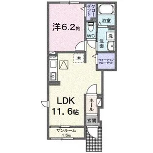 アーバン桜【101号室】の間取り