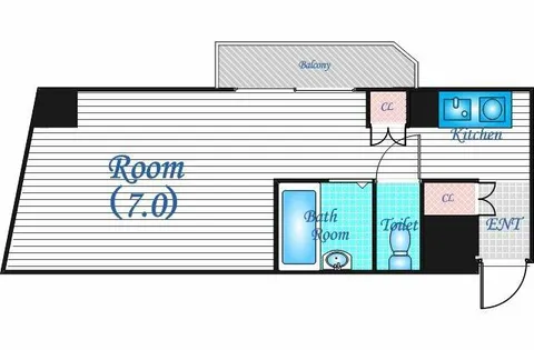ドミール堺筋本町【3階】の間取り