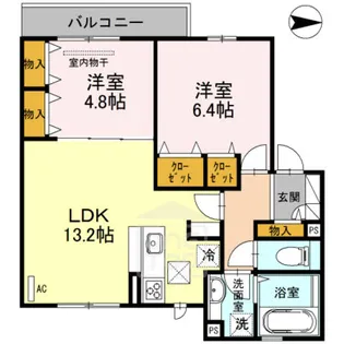 セジュール蔵【1階】の間取り