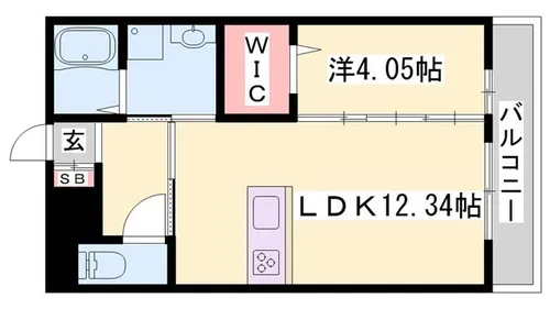 ウエストポート【105号室】の間取り