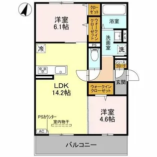 GRAMM奥海印寺EAST【303号室】の間取り