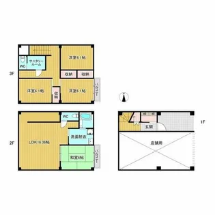愛知県名古屋市西区新道2丁目【一戸建】の間取り