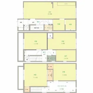 愛知県名古屋市中村区大日町【一戸建】の間取り