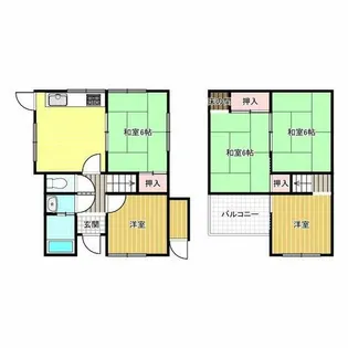 大阪府松原市三宅中3丁目【一戸建】の間取り