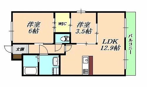 リバレイン【301号室】の間取り