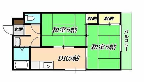 ハイツサンライズ【2階】の間取り