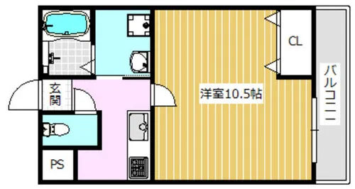 プライムコート南松原【306号室】の間取り