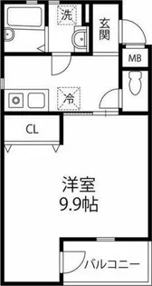 クローバーハイツ鷹合【1階】の間取り