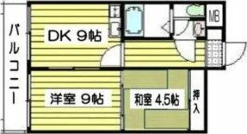 ミフネセントラルベア東三国【7階】の間取り