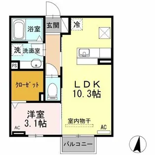 DーroomやまはA【1階】の間取り