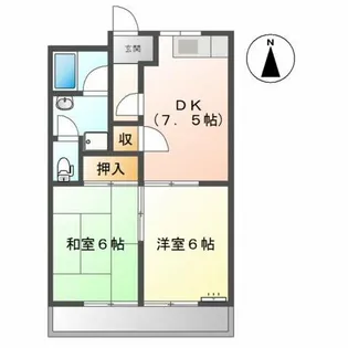 リバティハイツ【2階】の間取り