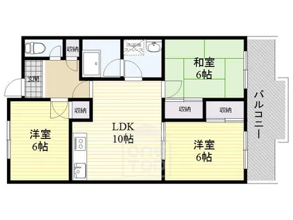 第3グリーンハイツ【2階】の間取り