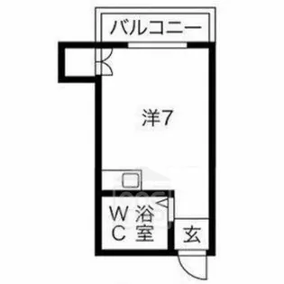 アパートメント摂津Ⅱ【4階】の間取り
