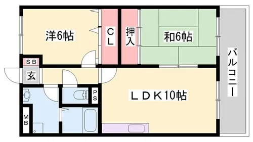 グランドゥール【202号室】の間取り