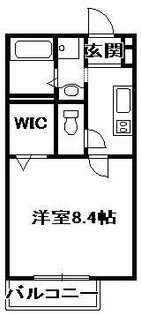 ハイツレジデンス西山【1階】の間取り