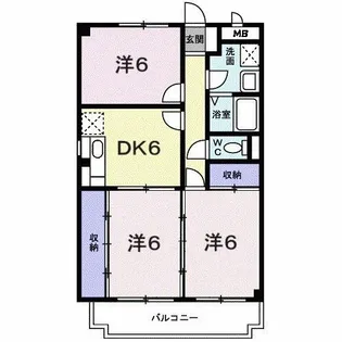サニーコートすみれ【1階】の間取り