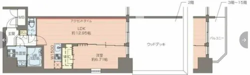 大阪府大阪市中央区鎗屋町1丁目【マンション】の間取り