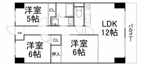 大阪府大阪市城東区鴫野西3丁目【マンション】の間取り