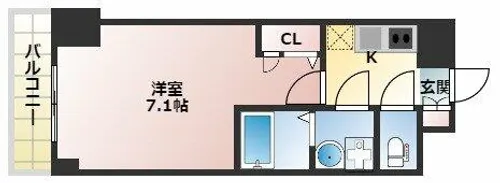 S-RESIDENCE堺筋本町Deux【11階】の間取り