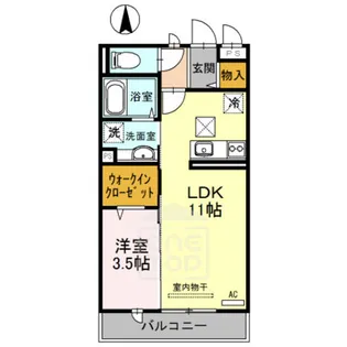 ワンモアオッツ【1階】の間取り