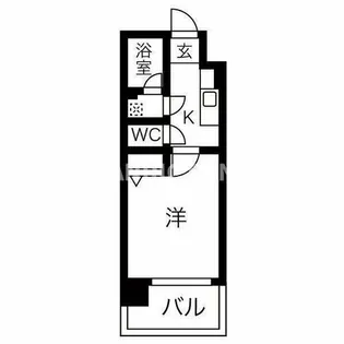 ロマネスク日赤通り【5階】の間取り