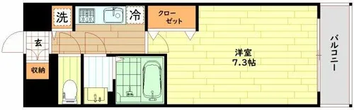 インザグレイス桜ノ宮【3階】の間取り