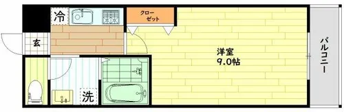 ヴィラペントハウス京橋Ⅳ【5階】の間取り