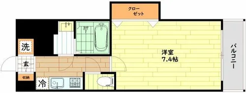 ラグゼ都島北Ⅱ【7階】の間取り