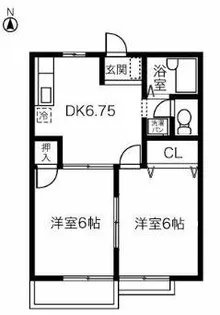 リベルテ雅【205号室】の間取り