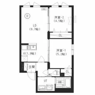 Granwoods(グランウッズ)【2階】の間取り