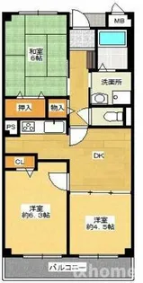 ドミールカメリア【3階】の間取り