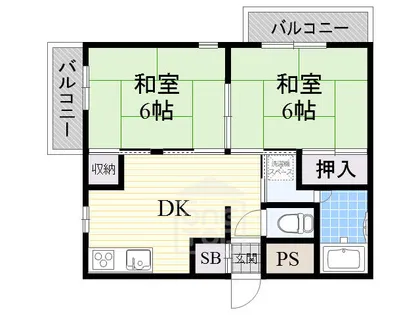 Mi piace吹田1【2階】の間取り