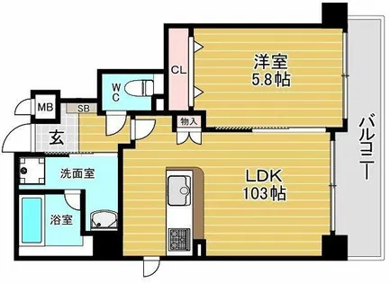 ブエナビスタ長居【3階】の間取り