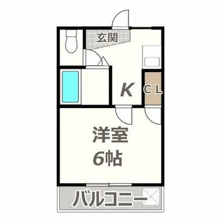 ベルフレージュ住吉【411号室】の間取り