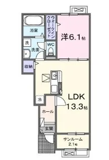 ルミナーレB【102号室】の間取り