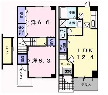 グリーン・ゲーブルズB【103号室】の間取り
