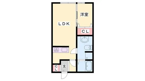 ジュネスコート【103号室】の間取り