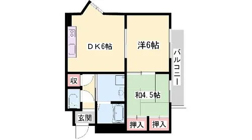 坪田ビル【501号室】の間取り